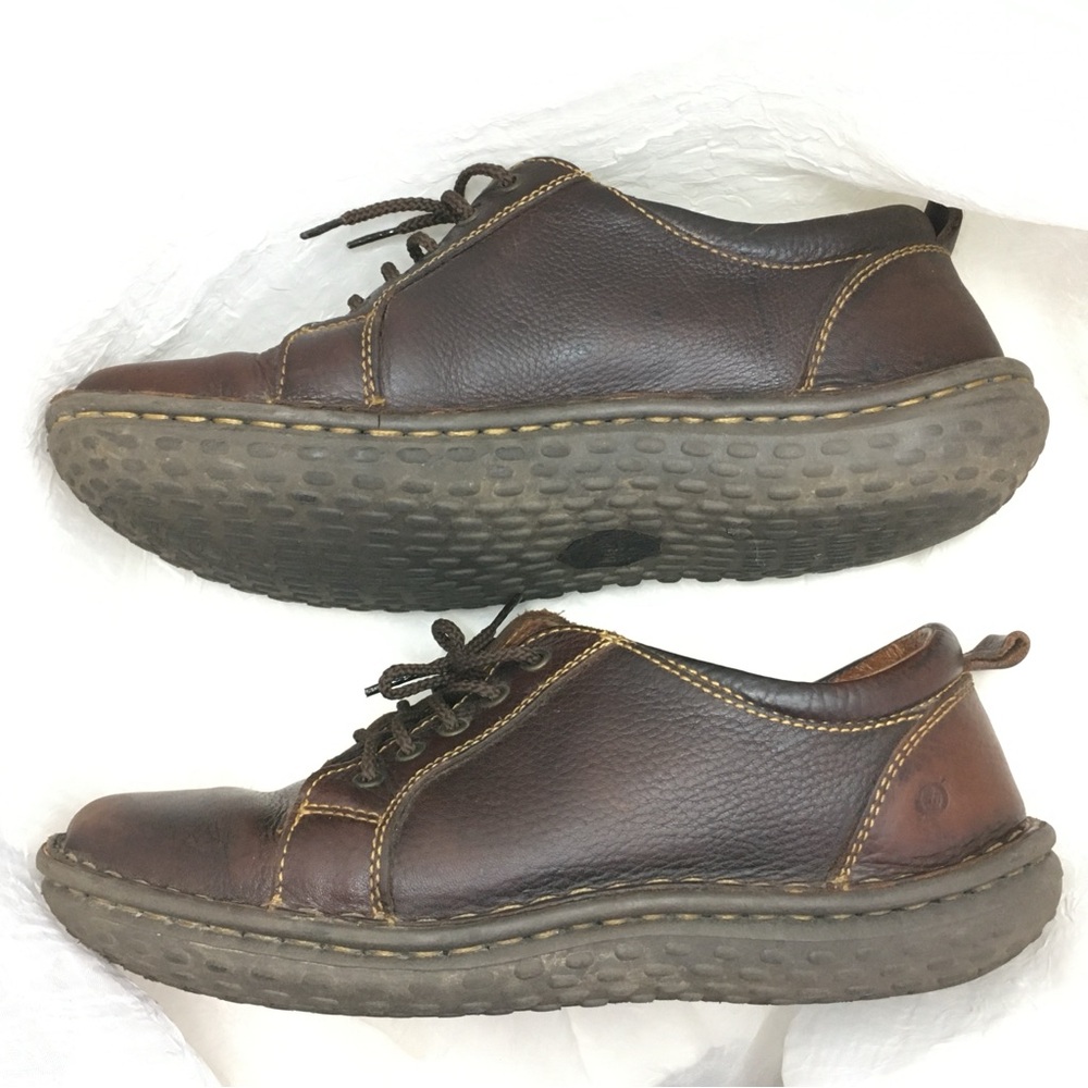 Born Brown Leather Lace-Up Derby Oxfords -8/39- - Picture 5 of 14